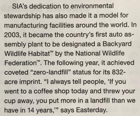 Subaru of Indiana's Zero-Landfill status
