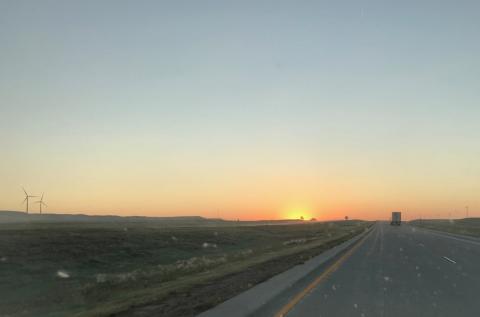 Road trip sunrise