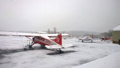 Talkeetna airport snow, November, 2015