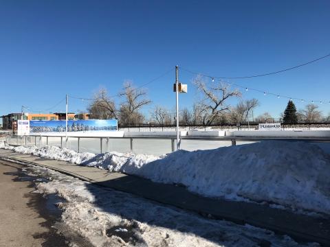 Little ice skating rink in Louisville, Colorado