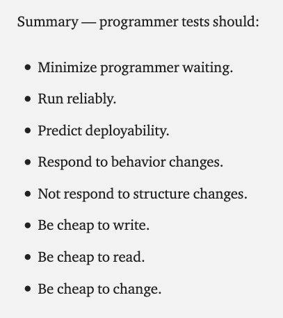 Programmer Test Principles (Kent Beck)