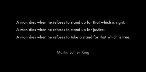 A man dies when ... a speech by Martin Luther King Jr.