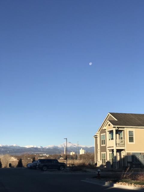 The Moon in the morning, December 3, 2020