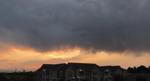 A rain cloud in Longmont, Colorado, on July 15, 2021