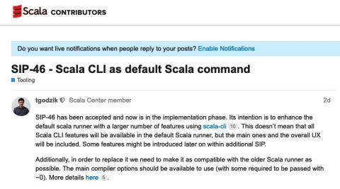 scala-cli command in the process of becoming scala