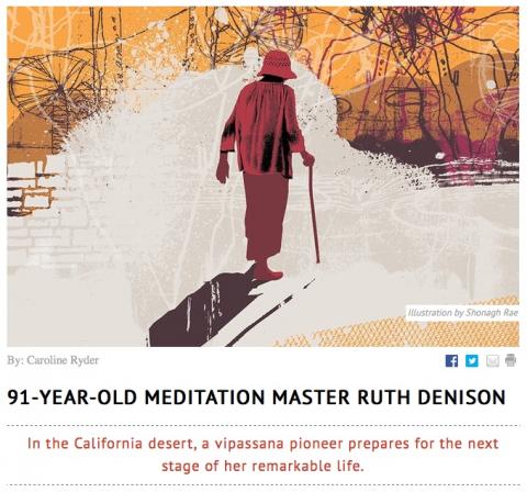 91-year-old meditation master Ruth Denison