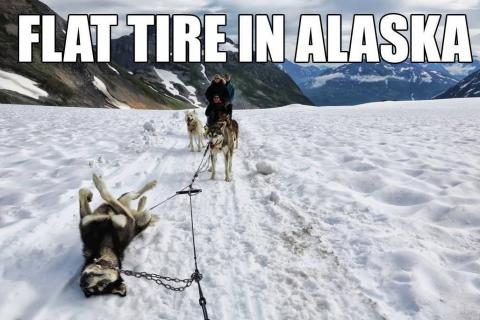 A flat tire in Alaska