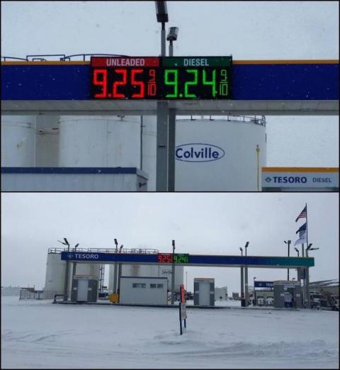 Gas prices on Alaska's north slope