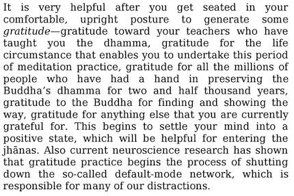 Gratitude helps shut down distractions during meditation