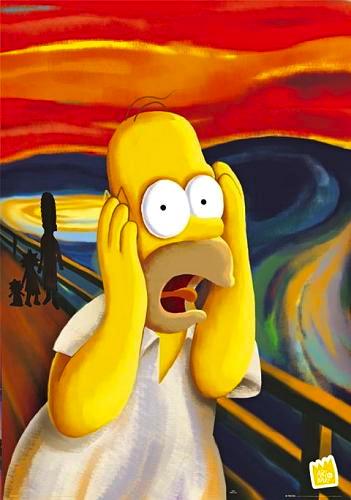 The Scream, by Edvard Munch, Homer Simpson Version | alvinalexander.com