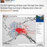 25,000 lightning strikes in two days