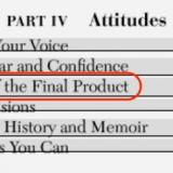 The tyranny of the final product
