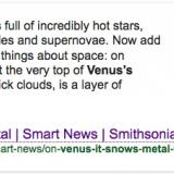 On Venus it snows metal