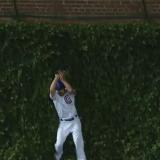 Travis Wood great catch against ivy, Wrigley Field