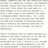 Simon Peyton Jones on Respect in Haskell community