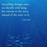 Identify with the witness to the story, not the actor in it