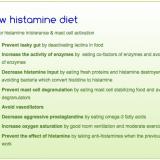 Low-histamine diet information