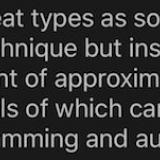 Data types show you understand the problem