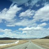 Road from Santa Fe, New Mexico north to Colorado