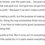 Steve Jobs: Products vs profits