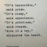 Impossible ... risky ... give it a try