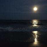 Moonrise over the ocean, Virginia Beach (#2)