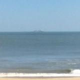 Military ship on the ocean