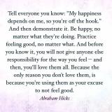 My happiness depends on me