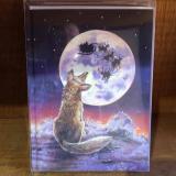 'Fox looking at the Moon' Christmas card from Santa Fe