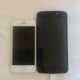iPhone 5S next to a Moto E
