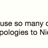 Don't confirm to Nick tweet