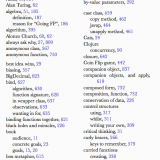 Working on the book's index