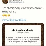 The phobia every writer experiences