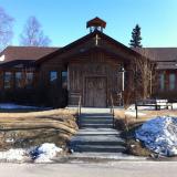 Little log cabin church in Palmer, Alaska