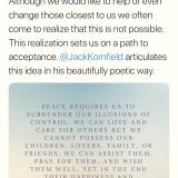 Peace requires us to surrend our illusions of control