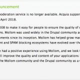 Mollom is out of business