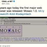 The Mosaic web browser turned 25