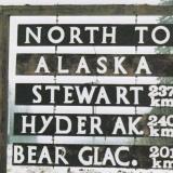 North to Alaska sign