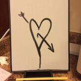 Bleeding heart (on a Buddha Board)