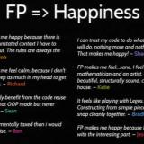 Functional programming leads to happiness