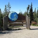 The Arctic Circle sign in Alaska
