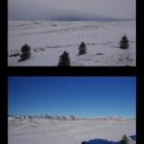 Rocky Mountains in February: Snowstorm, then clear