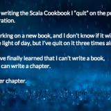 I can’t write a book