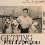 Me and the dogs in a business magazine