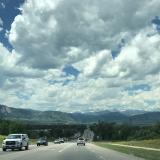 The view driving into Boulder, Colorado