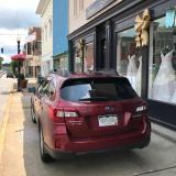 Parking on a sidewalk