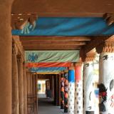 Santa Fe, New Mexico art museum sidewalk
