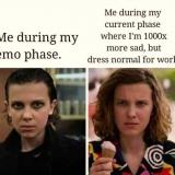 Emo phase vs current phase