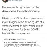 Scala founding idea: Fusion of FP + OOP