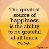 The greatest source of happiness is ...